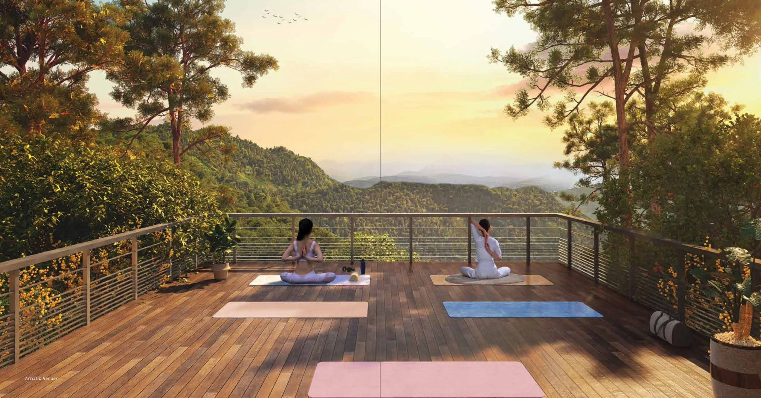 Yoga and meditation terraces
